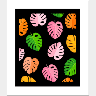 Monstera-leaves Posters and Art